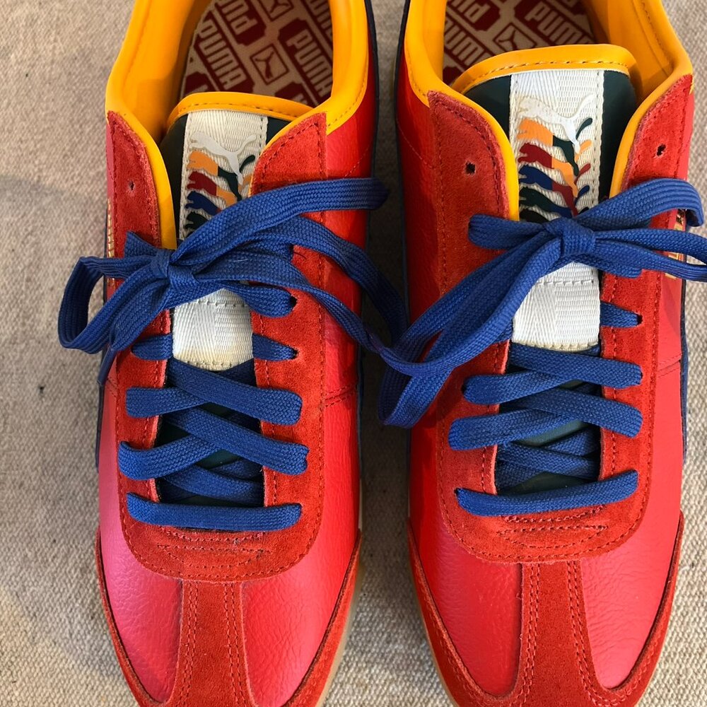 Puma Roma '68 New Heritage Red-Blue-Orange Sneaker's Sz 9.5 - Picture 4 of 15